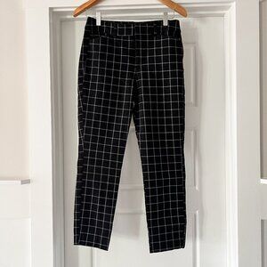 Old Navy Black Plaid Dress Pants Size 6
